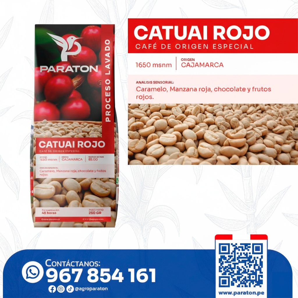 CAFÉ TOSTADO PROCESO LAVADO VARIEDAD CATUAI X 250GR 