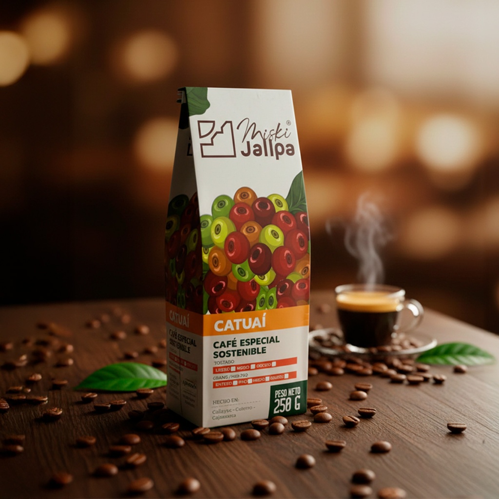 Café Marca Misky Jallpa Tostado molido variedad Catuai x 250gr